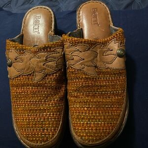 Born Women's Orange and Brown Slip-On Loafers